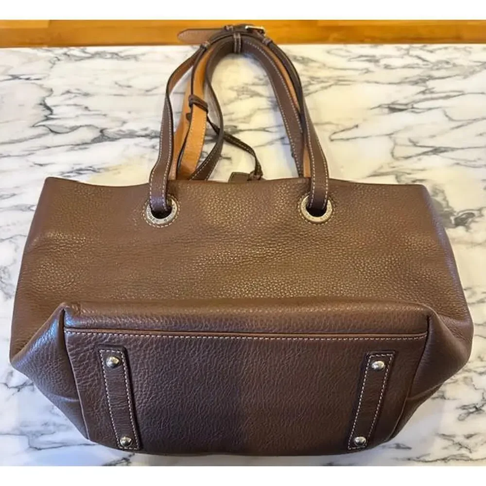 Dooney & Bourke Medium East West Grommet Shopper Tote Shoulder Bag EUC